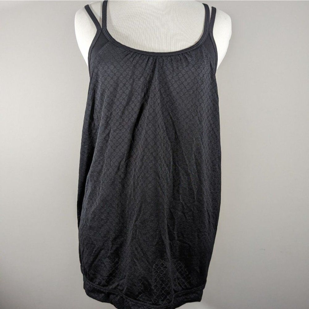 Athleta Womens Black Hidden Agenda Tank Top Sz S Training Gym Yoga Outdoor